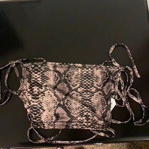 Snake print crop top
